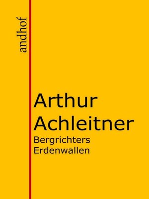 cover image of Bergrichters Erdenwallen